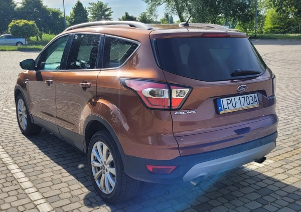 Ford Kuga cena 73900 przebieg: 62000, rok produkcji 2017 z Puławy małe 781